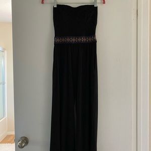 Women’s Strapless Black Jumpsuit